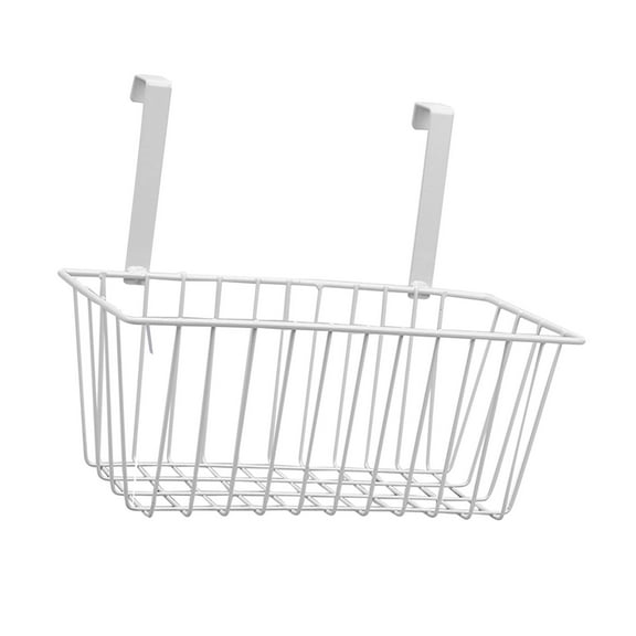 Nishiyuenyi Hanging Storage Basket Shampoo Shelves Rack for Hang Behind Door White