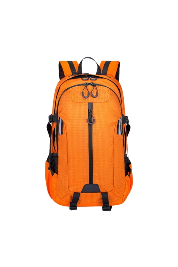 Hiking Backpack Daypack Adjustable Strap Multifunctional Mountaineering Backpack Orange