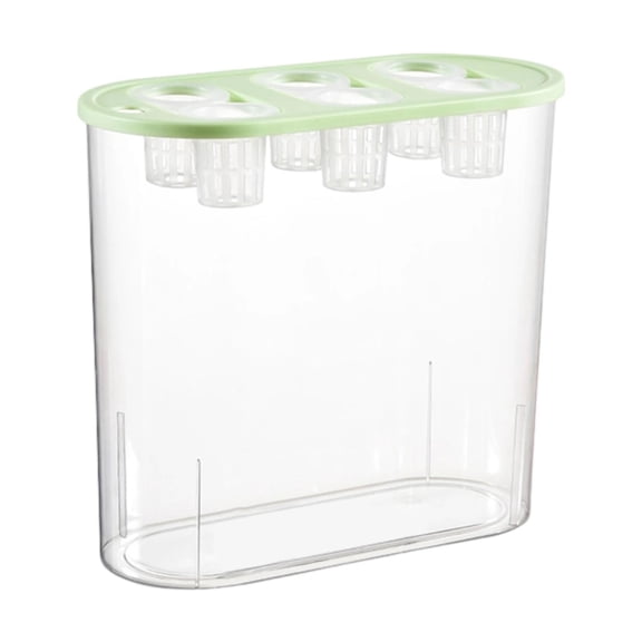 Nishiyuenyi Hydroponic Grower Box Transparent Hydroponic Planting Box 6 Holes Convenient Desktop Micro Landscape Tank for Cultivating Home Green