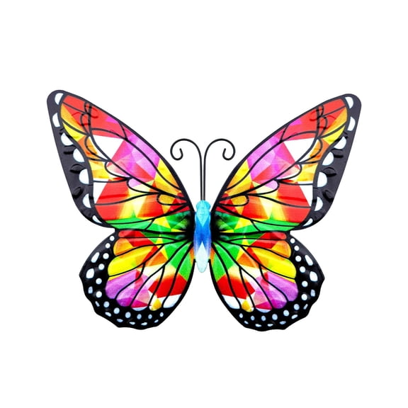 Nishiyuenyi Indoor Outdoor Wall Art Ornament Handcrafted Portable Artistic metal butterflies Style B