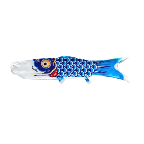 Nishiyuenyi Japanese Carp Flag Windproof Koi Fish Banner Sailboat Wind Snake Outdoor Hanging Blue
