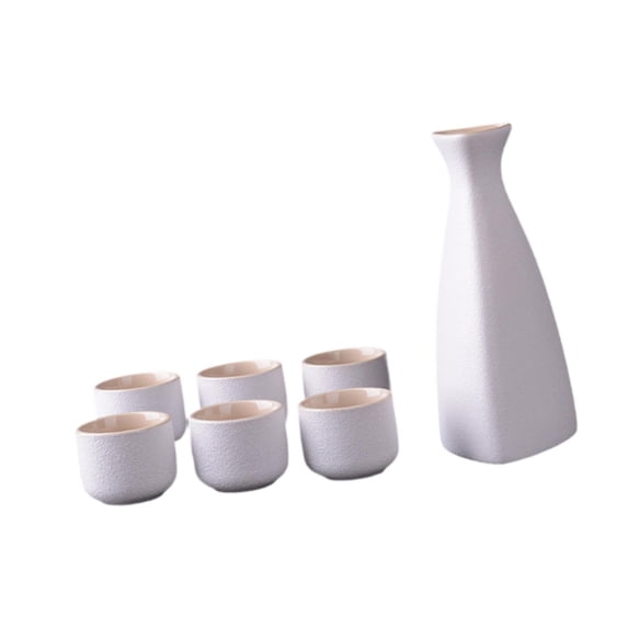 Nishiyuenyi Japanese Sake Set Ceramic Sake Pot and Sake Cups for Tea Party Office Drawer B
