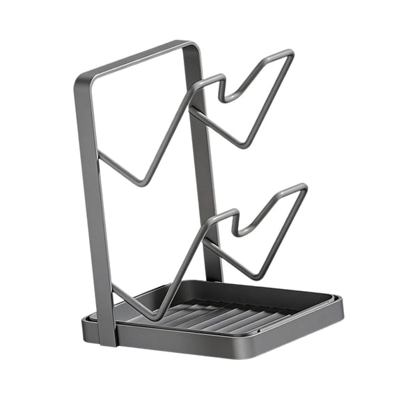 Nishiyuenyi Kitchen Pot Lid Rack Lid and Spoon Rest Shelf for Kitchen Countertop Cooking Double Tier