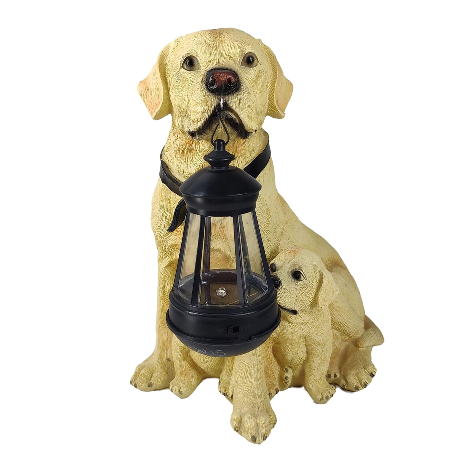 Nishiyuenyi LED Energy Garden Light, Labrador Golden Retriever Statues ...