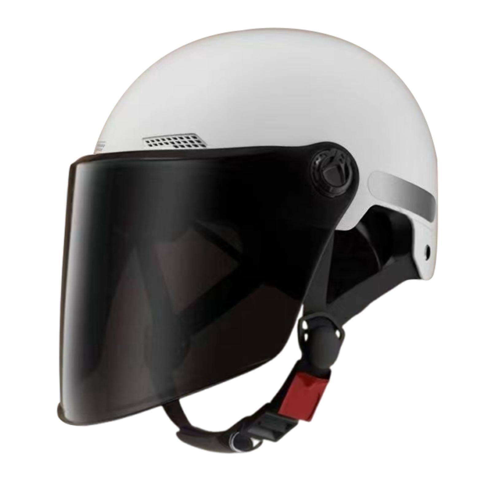 Nishiyuenyi Motorcycle Half Helmet Accessories Vintage Design for Cycling Bike Motocross White