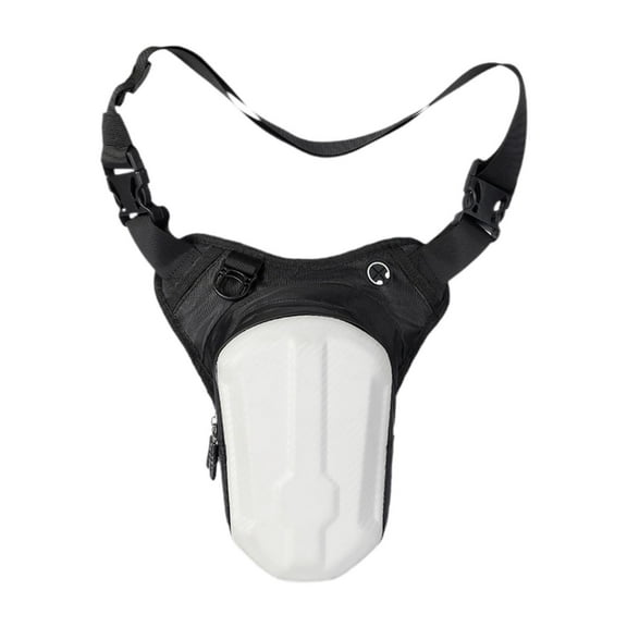 Nishiyuenyi Motorcycle Leg Bag Adjustable Leg Strap Thigh Bag for Fitness Outside Riding White