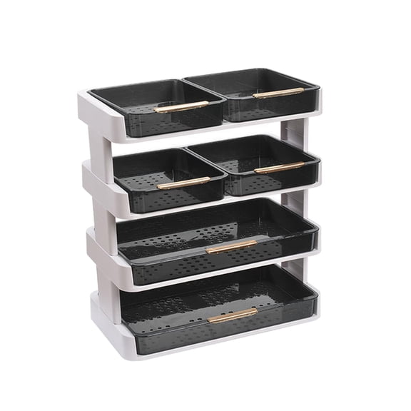 Nishiyuenyi Multi Layer Sorting Tray Organization Gadgets Multi Function Dish Rack Side Dish White 4 Layer