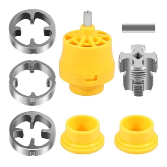 Nishiyuenyi PVC Pipe Threader Set 1/2 3/4 1 inch Manual Hand Tool, Easy to Operate, Pipe Tap