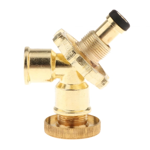 Nishiyuenyi Propane Splitter in 2 Outlet Propane Y Splitter Adapter for BBQ Grills Camping Gold