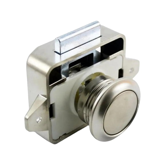 Nishiyuenyi Push Button Latch Lock Easy Installation Cabinet Door Catch Cupboard Lock Drawer Style D