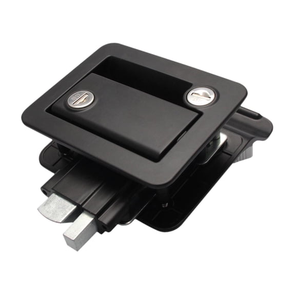 Nishiyuenyi RV Door Lock Latch Entry Door Latch Universal Professional High Reliability Zinc Black