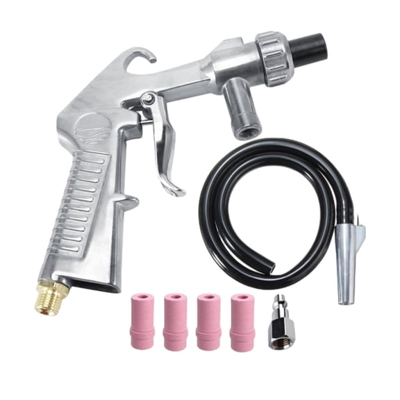 Nishiyuenyi Sand Blasting Kit with Air Quick Adapter Rust Remove Versatile 4 Ceramic Nozzles