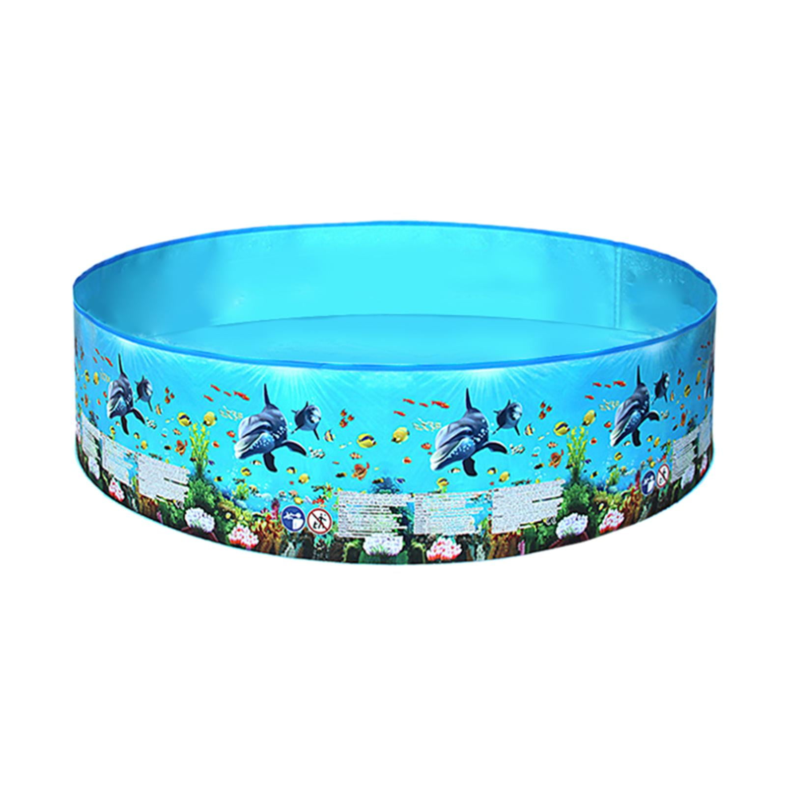 Nishiyuenyi Snapset Swimming Pool for Kids Toddler and Baby Pool Kiddie Pool Sea Collapsible 59.8 x 9.8 inch