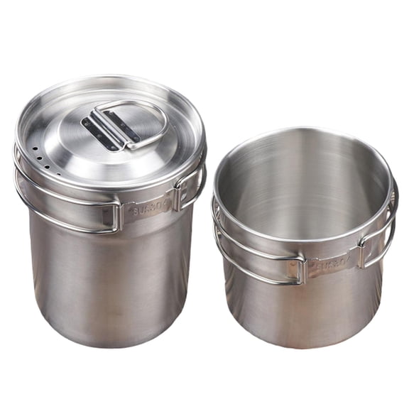Nishiyuenyi Stainless Steel Camping Mug Cookware Food Grade Material Drinking Mug for Hiking