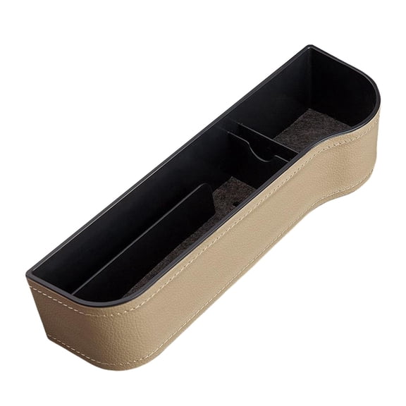 Nishiyuenyi Universal Car Seat Gap Filler PU Leather for Cards Phones Beige