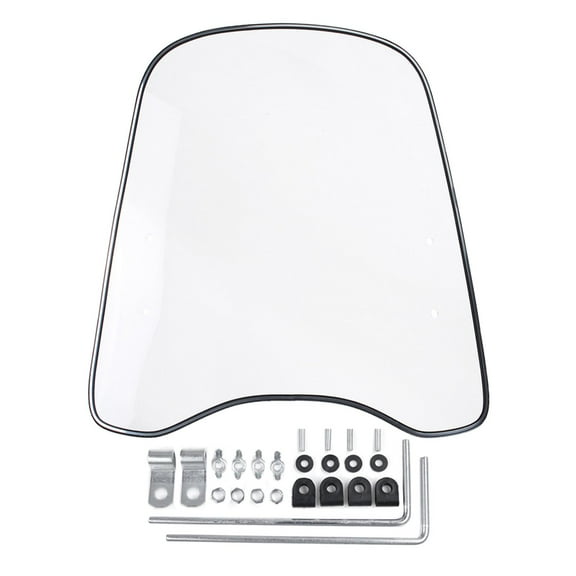 Nishiyuenyi Universal Transparent Wind Deflector for Front Windshield, Polycarbonate Protection for Motocross, Scooter And , Protection Against