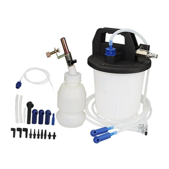 Nishiyuenyi Vacuum Brake Bleeder Kit, 3L Brake Fluid Extractor, Leakproof Clutch Bleeding Extractor Tool, with Adapters for Vehicle Car Black