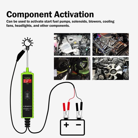 Nishore Automobile circuit tester,Locate With Function Lcd Car Tester Lcd Display Component Tester 6-30v 6-30v With Function Lcd Display Circuit Tester Car P60 Motive Circuit Testerp60 Huiop