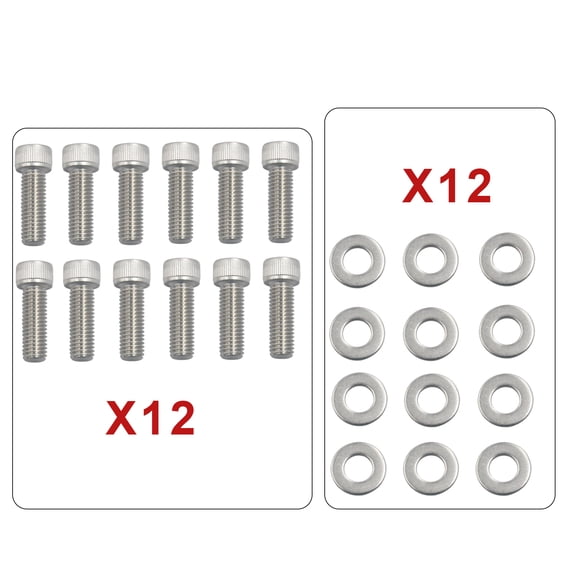 Nishore Bolts,Stainless Steel 327 350 383 12 * 3/8 Sbc Header Stainless 383 400 Tpi Kit Block 283 Steel Kit Block 350 383 400 Huiop Compatible With 283 X 1 Allen Steel Header Bolt Header Bolt Kit