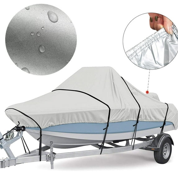 Nishore Cover,Fabric Durable And Boat Cover 14-16ft Waterproof Heavy Duty 300d Ox Fabric Waterproof Heavy Duty Silver 300d Cover Waterproof Durable And Tear Qudai Ba