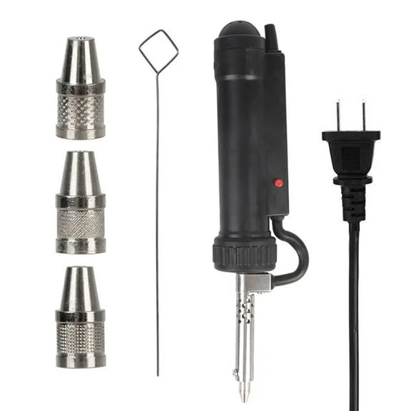 Nishore Desoldering Pump,Handheld Solder Tin Solder Tin Suction Pump Huiop Suction Nozzles Portable Solder Sucker Portable Handheld Solder 3 Suction Nozzles With 3 Suction Portable Solder Removal
