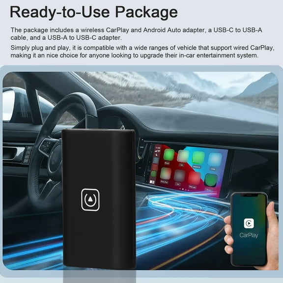 Nishore Display Dongle,Adapter - Wired Wifi Adapter 4 Adapter Wired Wifi Bt Car 4 To /android Auto Adapter Bt - 4 1 Wired To Android Auto - Usb Play Wired Usb Auto 4 In - Car Usb Play