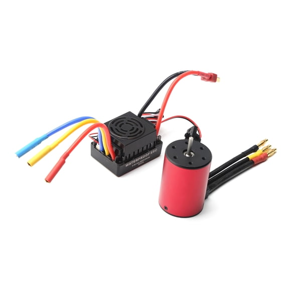 Nishore ESC,Motor With 60a 5.8v 3a Bec Esc 2-3s 5.8v Bec 1/8 1/10 Car 1/8 1/10 60a Esc 3650 Waterproof Motor Waterproof Motor With 3a Bec 1/8 2-3s 5.8v 3a Eryue 2300kv Motor 3650 Mewmewcat