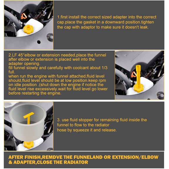 Nishore Funnel,Caps Adapters Coolant Funnel Kit Spill-free Funnel Funnel Kit Spill-free Funnel Tool With Caps Funnel Tool With Funnel Funnel Tool 15-piece Car Coolant Funnel Eryue 15-piece Laoshe