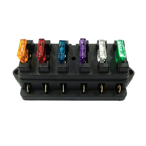 Nishore Fuse Holder,6 Way Fuse With 6 Fuses Fuse Box Block With 6 Vehicle Circuit Fuse Car Vehicle Circuit Vehicle Auto Rv Box Block Buzhi Marine Vehicle Auto Boat Marine Vehicle Block Buzhi 6 Hxber