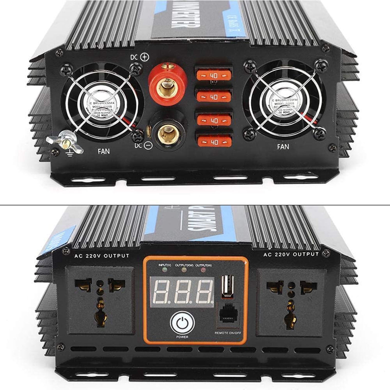 Inverter Di Potenza Sinusoidale Puro Da CC 12 V A CA 220 V Da 2000 W Con Telecomando Display Led 89233696