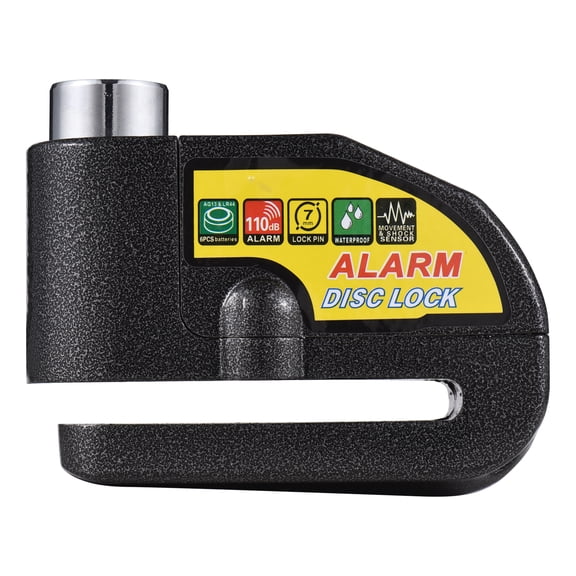 Nishore Lock,Battery Operated Rope Disc -theft Wheel Reminder Cable Waterproof Battery With Alarm 2pcs Motorbike Disc Lock Wheel Lock 110db Alarm Wire Rope Alarm Disc Disc Brake Lock