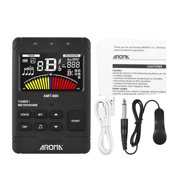 Nishore Metronomes,2.5-inch Color Lcd Clip-on Pickup Cable Tuner Tone 3-in-1 Color Lcd Tuner Amt-600 Tuner Tone Tuner With Clip-on 3-in-1 2.5-inch Color Rusuo Lcd Tuner With Tone 3-in-1 2.5-inch