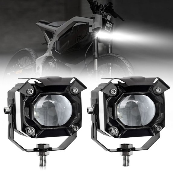 Nishore Motorcycle Auxiliary Lights,120w 12000lm 2 Pcs Atv Utv Waterproof Auxiliary With Mount Pcs 120w Kit Atv Mount Kit Modes Led 12000lm Auxiliary With Utv Suv 12000lm 6 Modes Waterproof