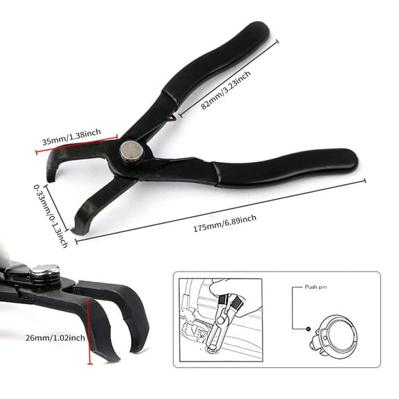 Nishore Push Pin Pliers,Push Pin Pliers Retainer Removal Siuke Bortt Pliers 30 Push Buzhi Pin Removal Tool