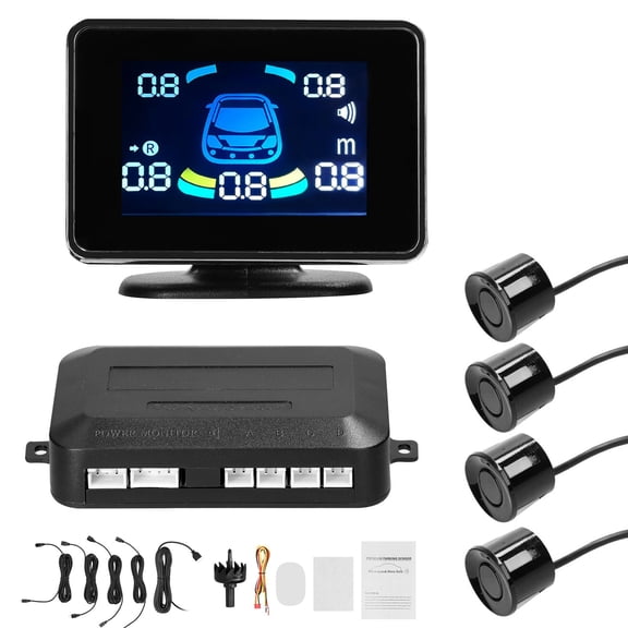Nishore Reversing ,Rear Support Sound Display Adjustable Lcd Distance Display Car Radars Rear With 4 Distance Car Rear Hxber Rear Radars With Qisuo Rear Radars