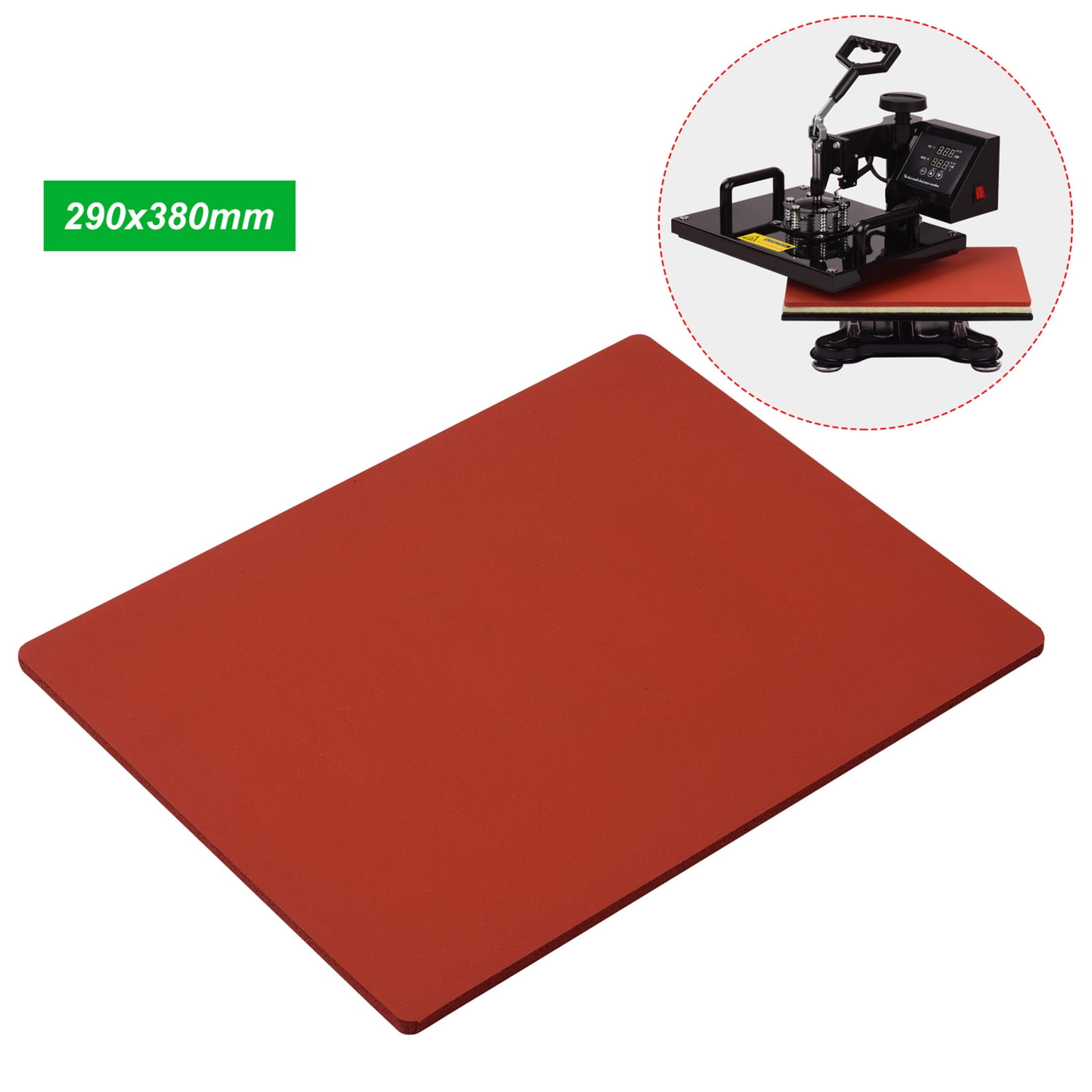 Nishore Silicone Rubber Pad,With Cricut Press Heat Mat Silicone Rubber Pad Temperature Pad Temperature Resistant 380 * 8mm * 380 * Silicone Rubber Pad Heat Press Heat Sublimation 290 * 380 Huiop Koeb