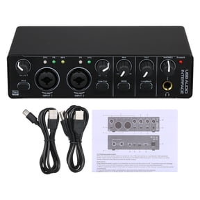 Nishore Sound card,With 48v Rhm 2 In Audio Sound 48v Professional Sound Rhm 2 Usb Sound With 48v Mic Preamplifier In 2 Out 2 In 2 Rusuo Preamp Port Vocalist Audio Preamp Port Siuke