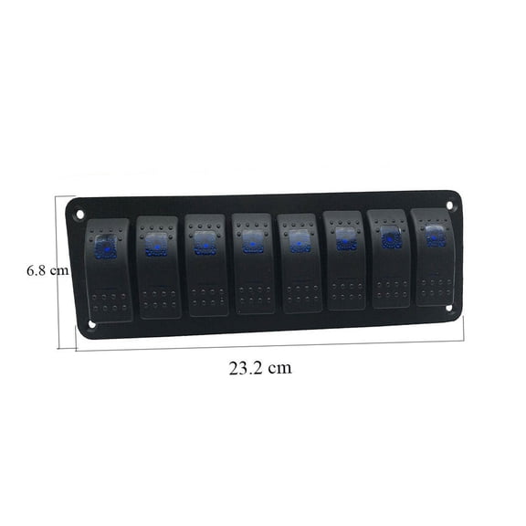 Nishore Switch Panel,Panel Car Marine Switch Panel Switch Box 8 Waterproof Rv Led Panel 12v/24v Waterproof Marine Boat On/off Switch Box Circuit With Mewmewcat On/off Er Circuit Ktoo Buzhi Qahm