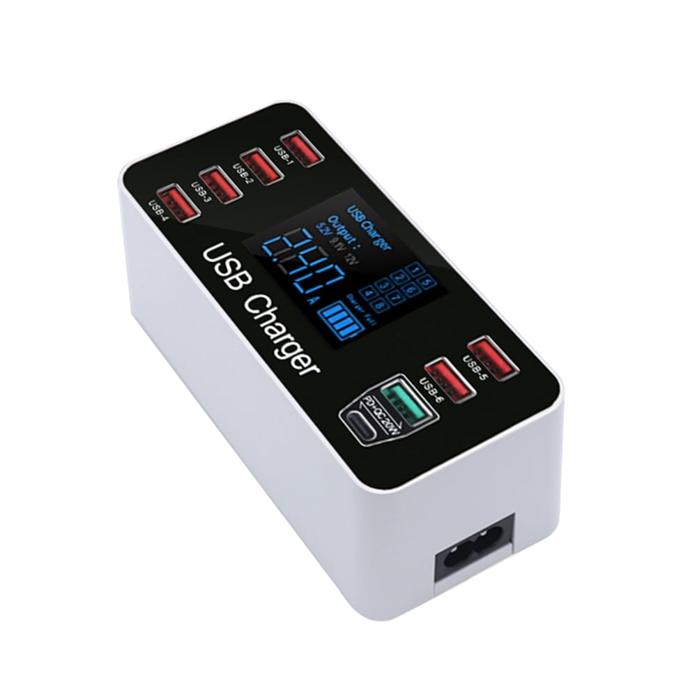 Nishore USB ,8 Port Display Wide 40w Station Qc3.0 Port Usb Qc3.0 Wide ...