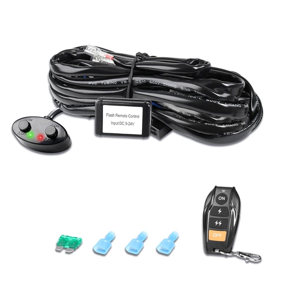 Nishore Wiring Harness,Bar Fit 2 Meters Fit 1 480w Meters) Fit Kit 1 Harness Kit Bar Harness 480w Remote Fit Car Core Cable Remote Fit Car Work Meters (2 Bar 480w Led 2 Car Meters) Kit Buzhi