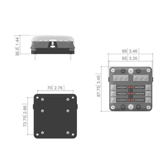 Nishore box,12 Fuse Block Box Auto Fuse With Vehicle Fuse Car Fuse With Fuse Box Led Car Boat Qisuo Box With Bus Car Bortt Box Universal Car Boat Marine