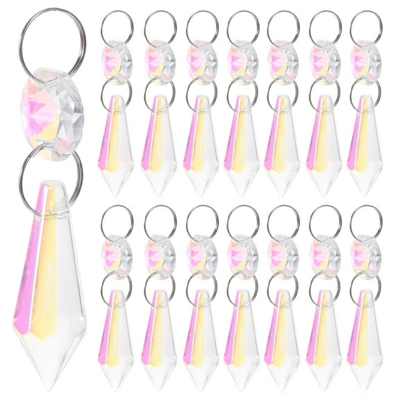 RENACLIPY 20-Pack Round Crystal Beads Sun Catcher Hanging Decor for Garden, Outdoor, Window, and Home Decoration