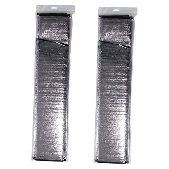 Nishuna 2Pcs Universal Winter Snow Shield Snow and Frost Protection Car Front Shield Glass Sun Shield Silver