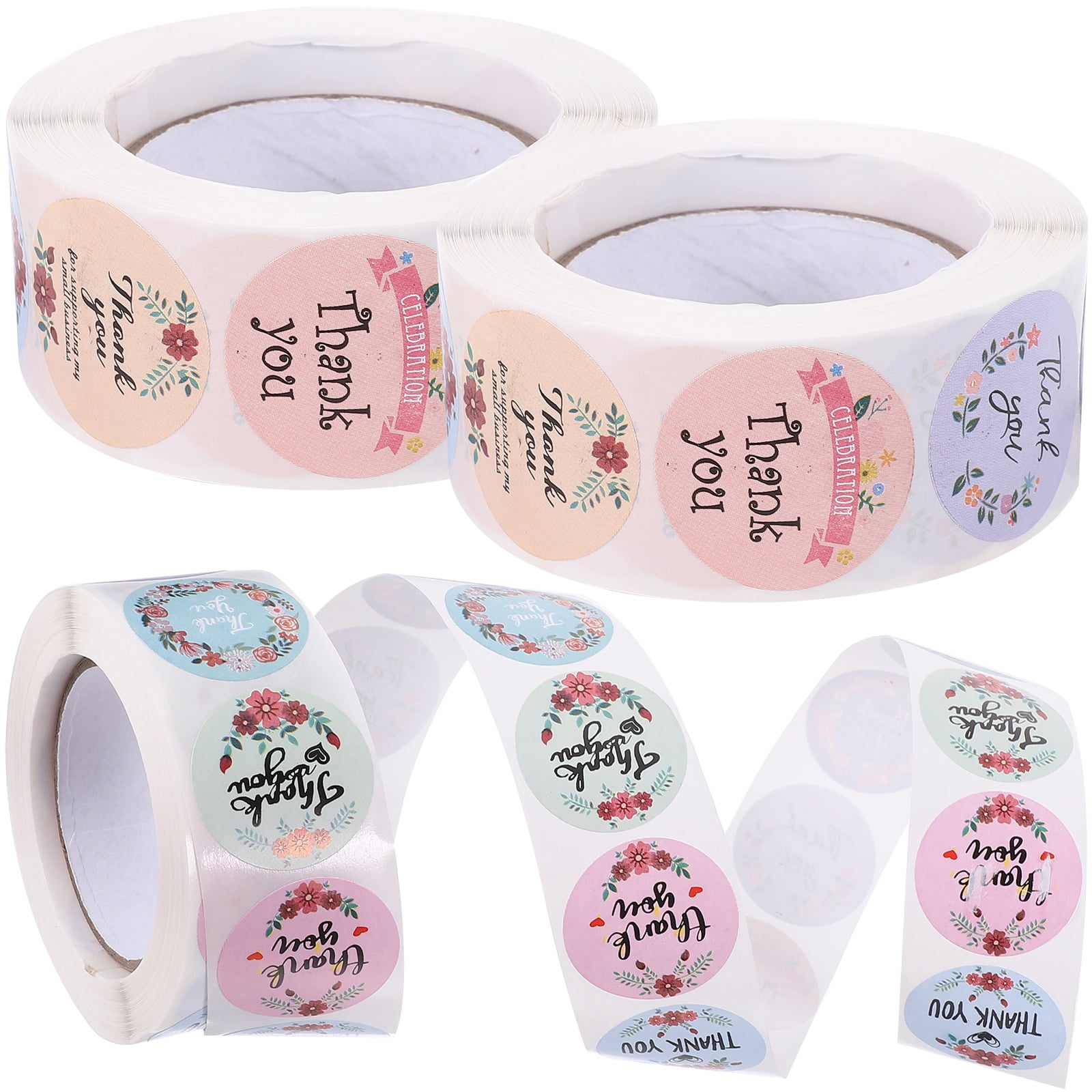 Self-adhesive Stickers 120 Pcs 2 Inch Round Thank You Stickers ...