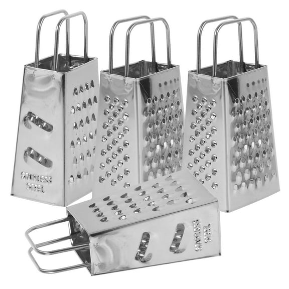 COOPHYA Household Cheese Grating Tool Silver Manual Grating 4Pcs 3.1x1.5x1.1in