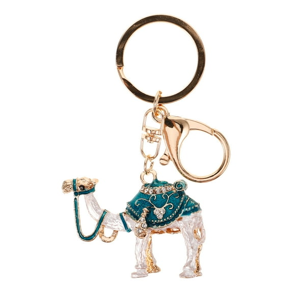 Nishuna Camel Keychain Rhinestone Keychain Bag Hanging Ornament Decorative Key Ring