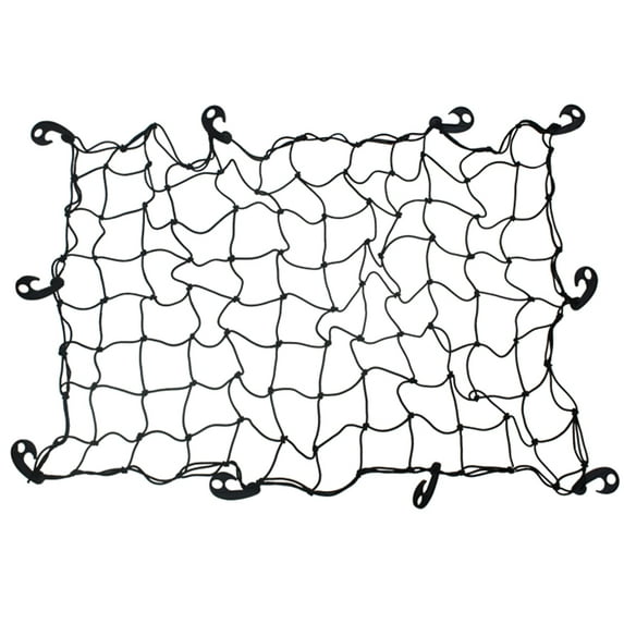 Nishuna Cargo Net Luggage Rack Universal Net Cover Car Roof Elastic Mesh Fixed Net Outer Car Parts for Car Auto Automobile (Black)