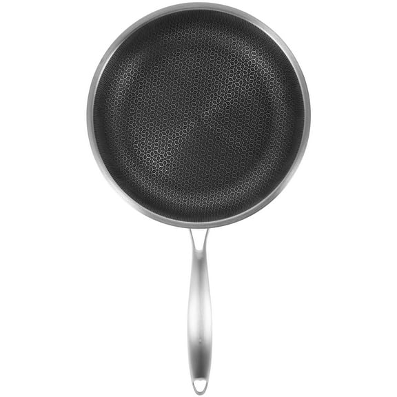 Nishuna Stainless Steel Honeycomb Cooking Pot Non-sticky Coating Frying Pot Portable Kitchen Pot