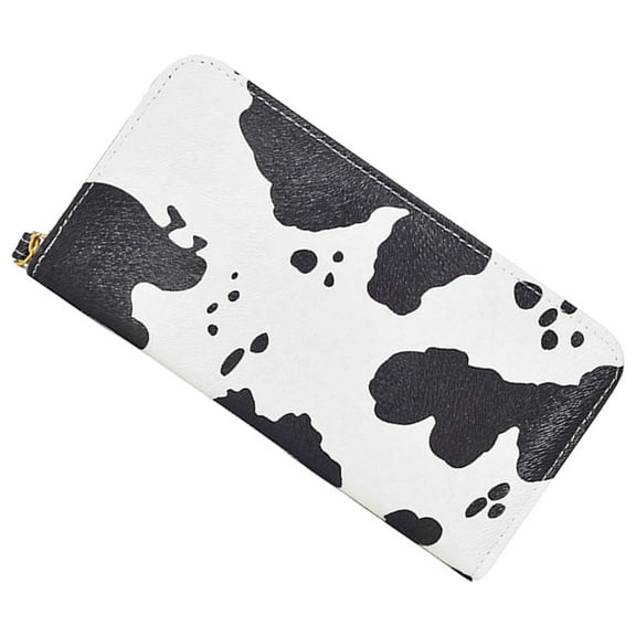 Nishuna Unisex Zipper Wallet, Cow Print