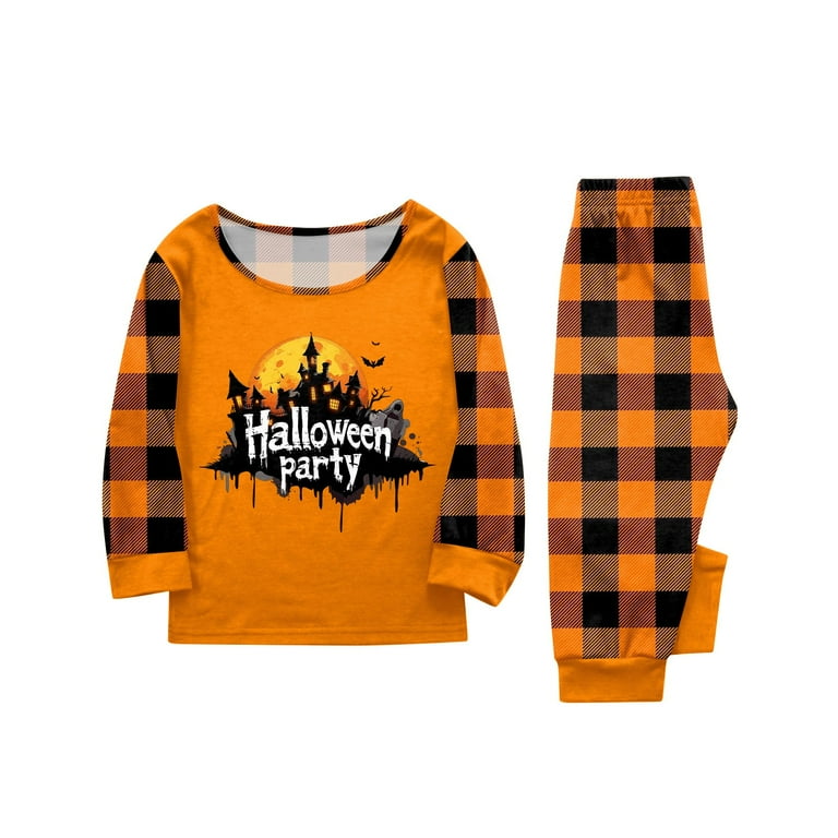 Nisorays Family Matching Halloween Pajamas Set Halloween Party PJs Sets 2 Pieces Loungewear Sleepwear Adult Kids Kids Walmart